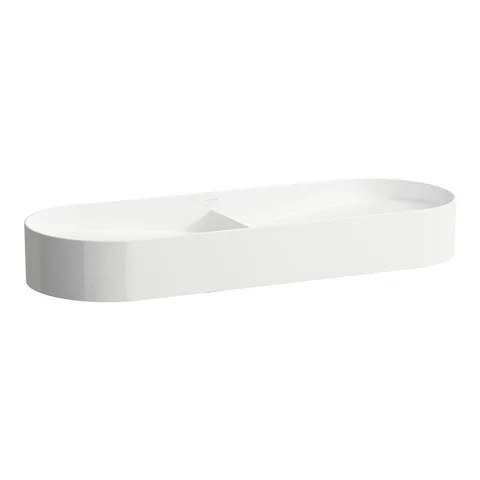 Laufen Sonar раковина двойная 1000x370x130 мм, без отверстия для смесителя, без отверстия для перелива, цвет белый матовый