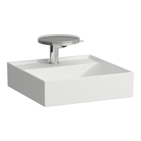 Kartell by laufen мини-раковина со скрытым сливом 460x460x120 мм, отверстие для смесителя, без отверстия перелива, цвет белый матовый