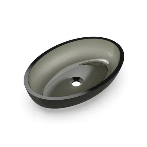 Knief Oval Shape Раковина накладная из полимерного материала 550x370x130 мм, цвет Turmalin # 020