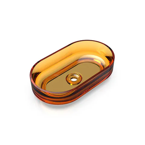 Knief Ellipse Shape Раковина накладная из полимерного материала 550x320x140 мм, цвет Arangonit # 050
