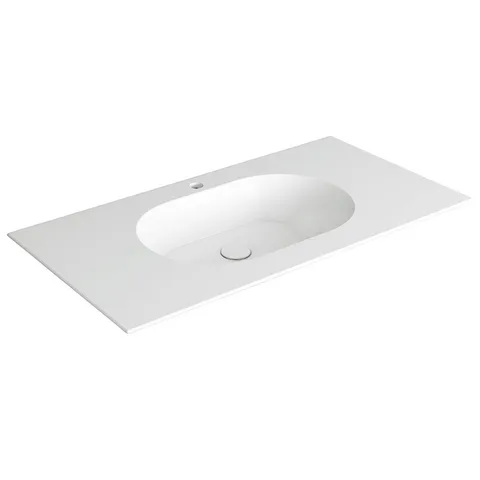 SIMAS WAVE Раковина на столешницу  100x50xh14,5 см, с 1 отв под смеситель,цвет BIANCO MATT