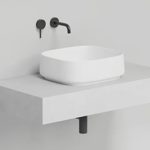Salini ORIENTE BOWL Раковина накладная, 450х405х140 мм, S-Sense, матовый, декор.накладка на слив, выпуск, цвет белый