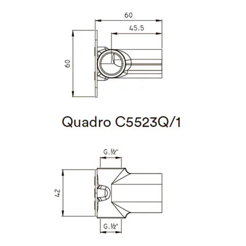 Nicolazzi Scarichi Встраиваемая часть для настенного смесителя Quadro