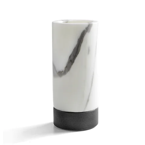 3SC APUANA 2.0 Стакан настольный, цвет: мрамор Bianco Statuario/nickel nero opaco