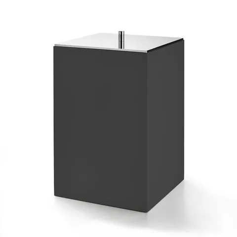 3SC BeMood Black Урна с крышкой 20хh32х20 см, цвет черный/хром