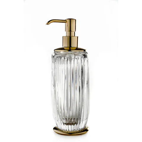 3SC Elegance Дозатор настольный, цвет: прозрачный хрусталь/satin brass
