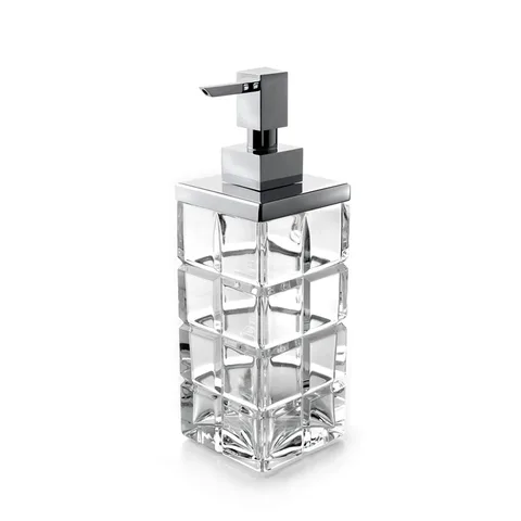 3SC Palace Дозатор для жидкого мыла,  настольный, цвет: прозрачный хрусталь/Satin Nickel