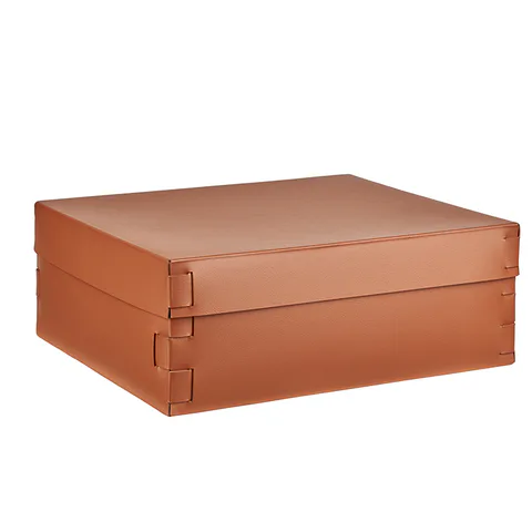 Colombo Adj Коробка Snob, 36x30H13,5 см, цвет: коньяк/бордо
