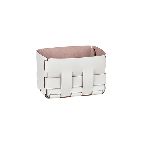 Colombo Adj Корзинка Mini Bottega, 12x19H13 см , цвет: устричный/пепельная роза