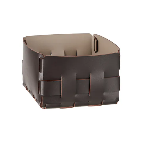 Colombo Adj Корзинка Mini Bottega, 19x19H13 см, цвет: шоколад/капучино