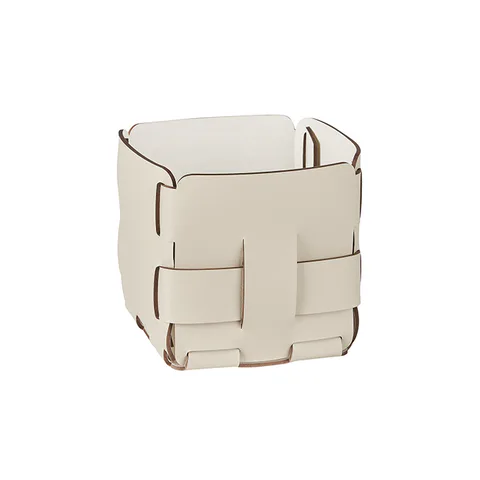 Colombo Adj Корзинка Mini Bottega, 12x12H13 см, цвет: панна котта/белый