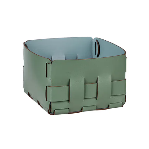 Colombo Adj Корзинка Mini Bottega, 19x19H13 см , цвет: эвкалипт/небесный