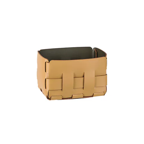 Colombo Adj Корзинка Mini Bottega, 12x19H13 см, цвет: горчичный/оливковый