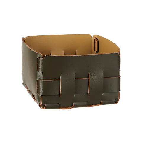 Colombo Adj Корзинка Mini Bottega, 19x19H13 см, цвет: оливковый/горчичный