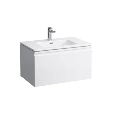 Laufen PRO S комплект: шкафчик с раковиной, 800х500х460 мм, с раковиной Slim 800 мм, 1 внутренний ящик, вкл.органайзер для ящика, белый матовый