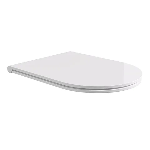 Alice Hide Сиденье с крышкой для унитаза Round, тонкое, с микролифтом, белый глянцевый, крепления хром