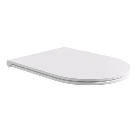 Alice Hide Сиденье с крышкой для унитаза Round, тонкое, с микролифтом, белый матовый, крепления хром