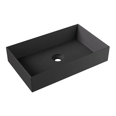 Alice Spy Раковина Rectangular 60x38хВ12, накладная, без отверстия под смеситель, чёрный матовый