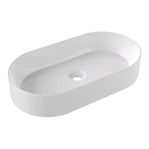 Alice Spy Раковина Oval 65x36хВ12, накладная, без отверстия под смеситель, белый глянцевый