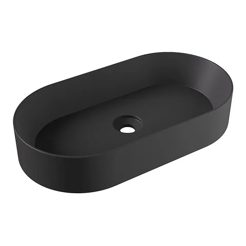 Alice Spy Раковина Oval 65x36хВ12, накладная, без отверстия под смеситель, чёрный матовый