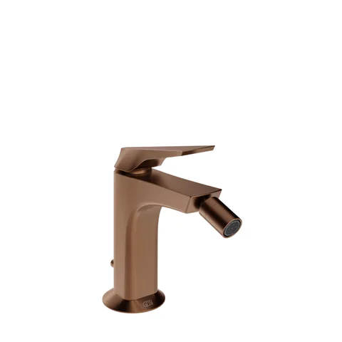 GESSI  VENTAGLIO Смеситель для биде с донным клапаном и соединительными шлангами, цвет: Copper Brushed PVD