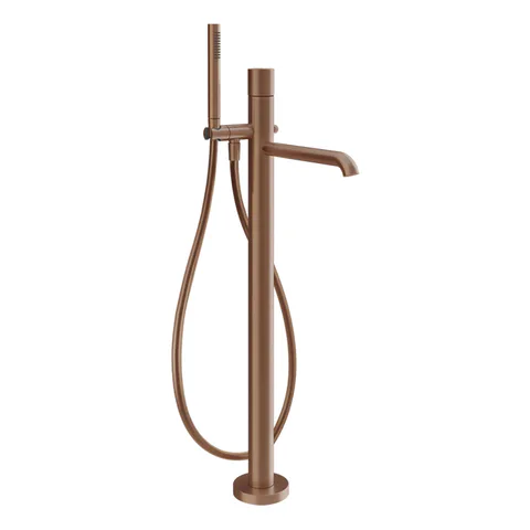 GESSI HABITO UNITO Смеситель для ванны напольный, однорычажный, цвет Copper Brushed PVD