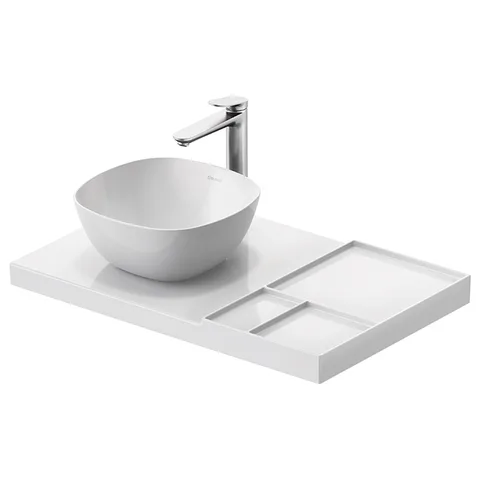 Duravit Aurena Керамическая консоль подвесная 800 x 500 мм,  левая,Цвет: Белый глянец+HygieneGlaze