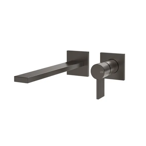 GESSI  INVERSO RIGATO Внешняя часть настенного смесителя для раковины, цвет: Black Metal Br. PVD