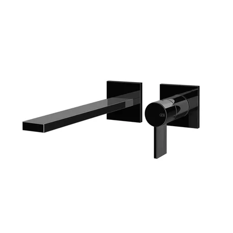 GESSI  INVERSO RIGATO Внешняя часть настенного смесителя для раковины, цвет: Black Metal PVD