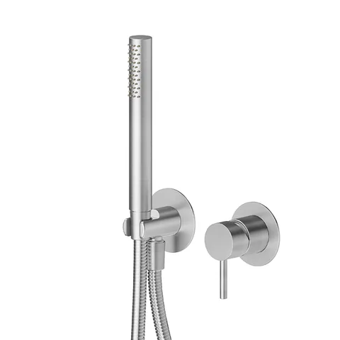 Newform X-Steel 316 Наружная часть встр. душ. смесителя, ручной душ, кронштейн, шланг 150 см, (для 27852) цвет: нержавеющая сталь