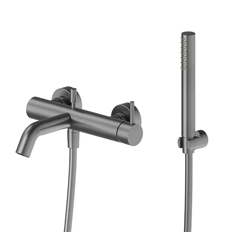 Newform X-Steel 316 Смеситель для ванны с ручным душем, кронштейном, шланг: 150 см, цвет: PVD Br. gun metal (снято с пр-ва, нов. арт. 69641CX.59.064)
