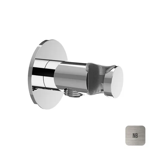 Almar ROUND Душевое подключение с держателем круглое, кругл. отражатель, Nickel Brushed