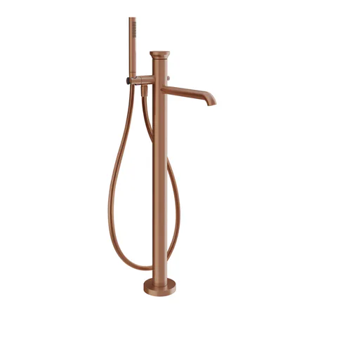 GESSI Origini Смеситель  наполньный для ванны, с ручной лейкой, в комплекте вставка., цвет: Copper Brushed PVD