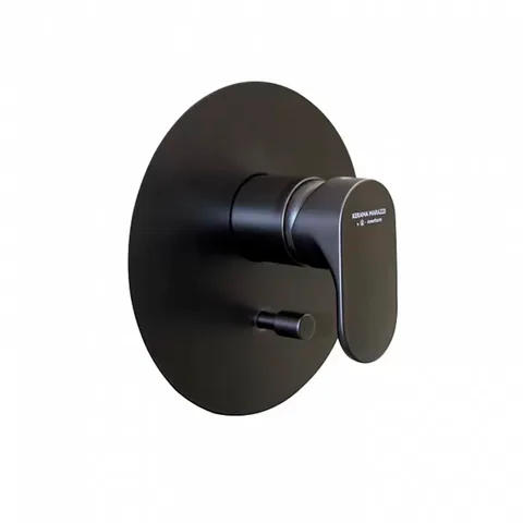 Kerama Marazzi Встроенный однорычажный смеситель OLE для душа с переключателем на 2 источника, цвет черный матовый
