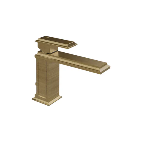 Gessi Eleganza Смеситель для раковины на 1 отверстие, без донного клапана, цвет: античная бронза