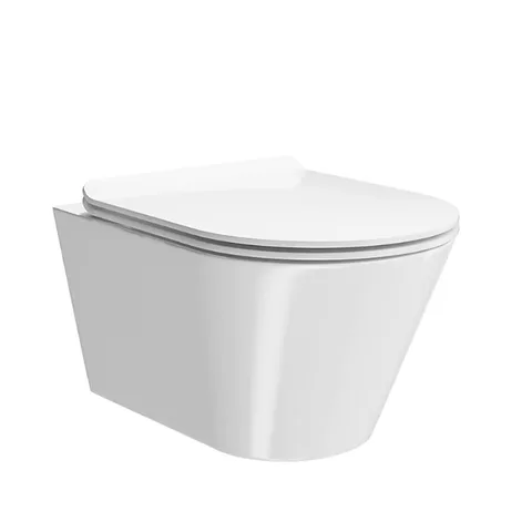 Kerama Marazzi Унитаз PLAZA Modern подвесной безободковый, белый глянцевый (НЕДОСТУПНО к заказу, нов. арт. KMPMWc53GWh2)