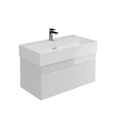 Kerama Marazzi Тумба LOGICA подвесная 2 ящика 90 см, белоснежный