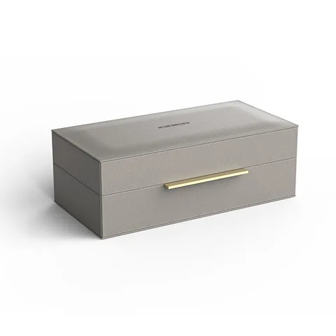 Decor Walther  BROWNIE BOX S  - универсальная коробка 27х14хh9,5 см, искусственная кожа,, цвет темно-серый