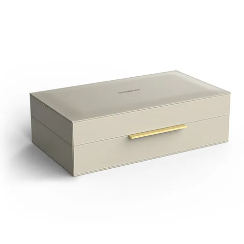 Decor Walther  BROWNIE BOX L -  универсальная коробка 30х18хh9,5 см, искусственная кожа,, цвет песочный