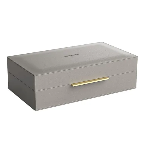 Decor Walther  BROWNIE BOX L -  универсальная коробка 30х18хh9,5 см, искусственная кожа,, цвет темно-серый