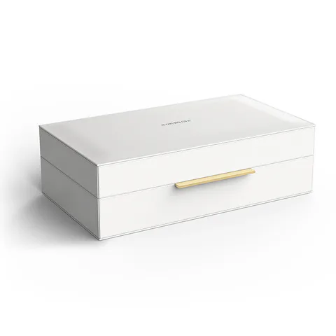 Decor Walther  BROWNIE BOX L -  универсальная коробка 30х18хh9,5 см, искусственная кожа,, цвет белый