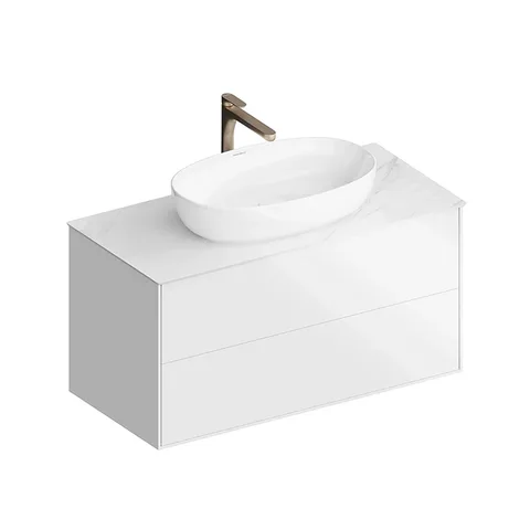 Kerama Marazzi Тумба PLAZA Modern подвесная 100 белый 2 ящика (нов. артикул - PLB.M.100.2\WHT.V) (Цена по Распродаже)