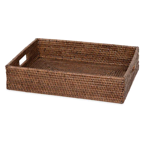 Decor Walther BASKET TRAY Лоток-поднос 34х45хh10 см , цвет  ротанг темный