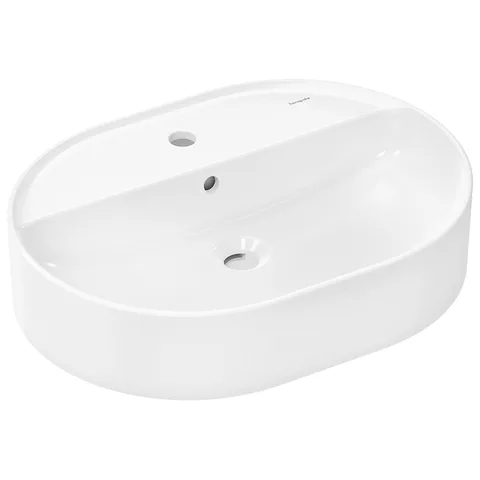 HG Xuniva U Раковина-чаша 600х450 с отверстием под смеситель и переливом, белый