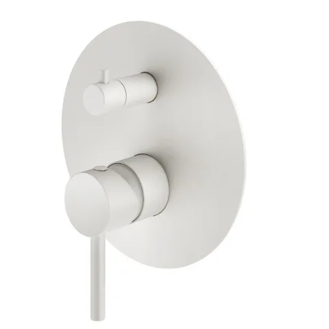 Plumberia Selection IXO Внешняя часть встраив. смесителя д. душа на 2-3 вых.с мех. девиатор, использ.с Box INT9036, накл.d.170mm нерж.сталь, бел.мат.