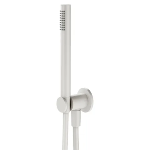Plumberia Selection Комплект руч.душа, водорозетка с запорным клапан. и держателем, душ латунь 1 режим антикальц., шланг PVC 1500мм,бел.матов.