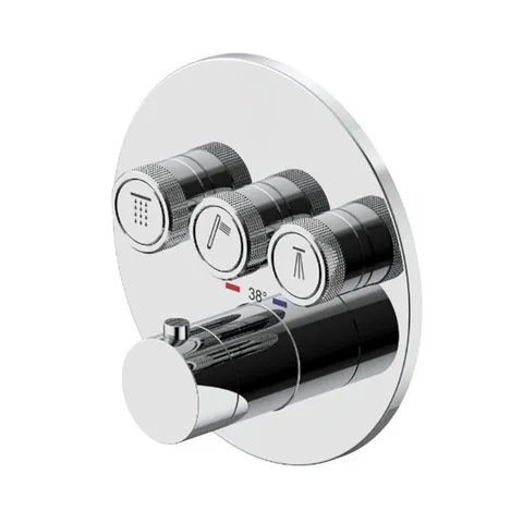 Plumberia Selection PSBOX Внешняя часть встраив. смесителя для душа на 3 вых,для комбин.с PSB003 накладка нерж.сталь d.160мм, хром