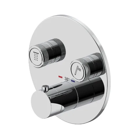 Plumberia Selection PSBOX Внешняя часть встраив. смесителя для душа на 2 вых,для комбин.с PSB003 накладка нерж.сталь d.160мм, хром