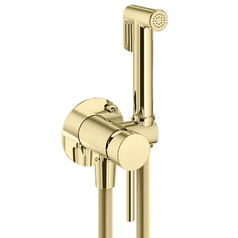 Plumberia Selection IXO Комплект гигиен. душа со смесителем, душ и держатель из металла, шланг PVC 1250мм, золото