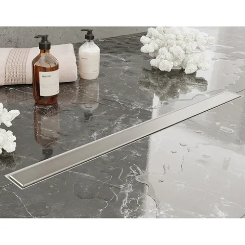 Plumberia Selection Трап душевой PS MODULAR 4x70 2устор. накладка из нерж.стали, основа из пластика 50мм,40л/мин, браш.нерж.сталь